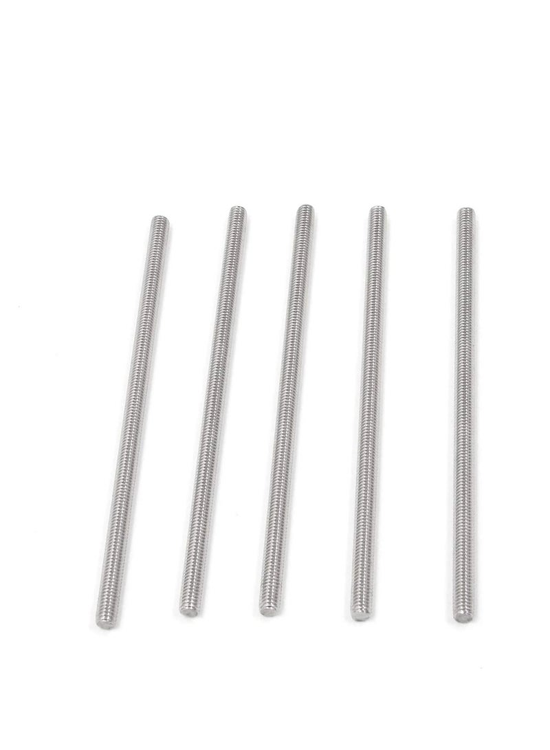 RACO Fully Threaded Rod Bar Fastners Right Hand Male Long Thread Screw - 20 cm Pack of 5 (Stainless Steel-SS, 8 MM) - Image 1