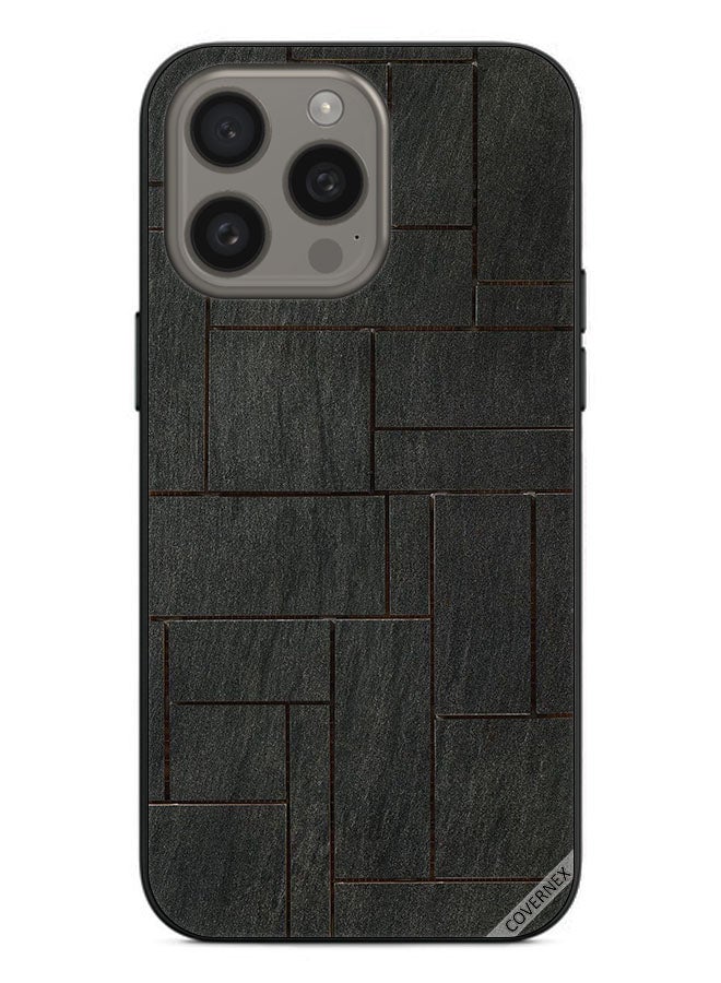 Covernex Protective Case Cover For Apple iPhone 15 Pro Stones Wall Pattern - Image 1