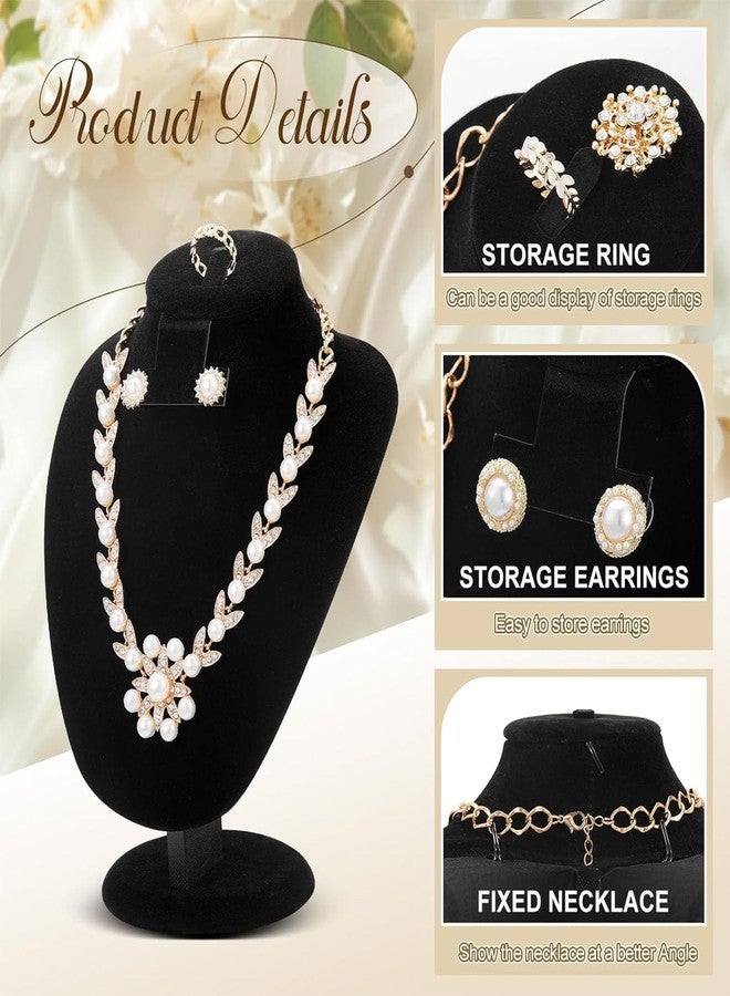 Marsui 6 Pcs Black Velvet Necklace Display Stand Bust Jewelry Mannequin Display for Vendors Selling Store Show Trade - Image 3