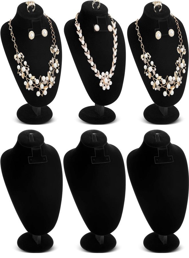 Marsui 6 Pcs Black Velvet Necklace Display Stand Bust Jewelry Mannequin Display for Vendors Selling Store Show Trade - Image 1