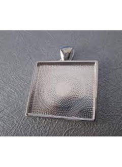 Pebeo Pebeo 25 x 25 mm Metal Square Pendant, Silver  - Image 2