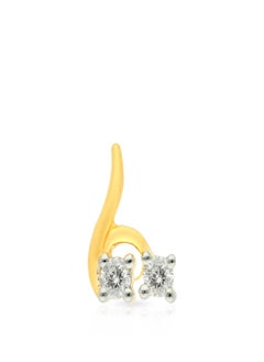 Malabar Gold and Diamonds دبوس أنف مرصع بماس أصفر نقي 18 قيراطًا 750 درجة MNGNNP0285YVVSVS-G للنساء  - Image 2
