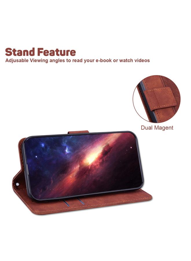 S-TOP Case For OnePlus Nord 2 5G Geometric Embossed Leather Phone Case - Image 5