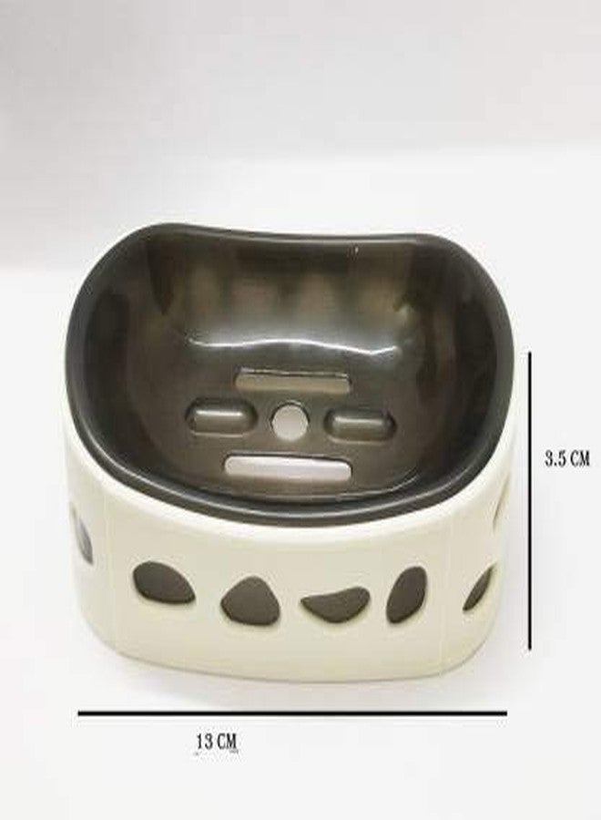 c s m CSM® Soap Case Soap Holder Soap Dish(WSOAPCASE-WGRY) for Bathroom Kitchen Sink - Set of 2 Pcs (White, Grey) - Image 2