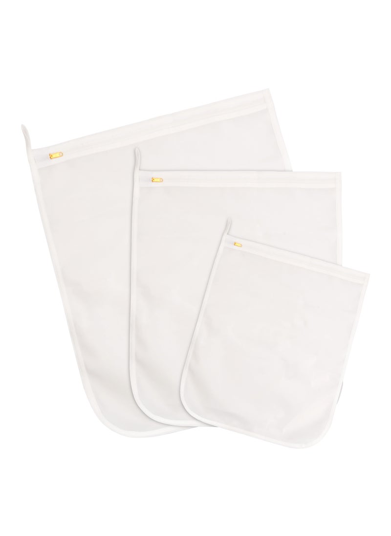 3-Piece Mesh Laundry Bag Set, Polyester Washing Bags for Delicates, Clothes Organizer for Adults and Children – Large, Medium, Small Sizes