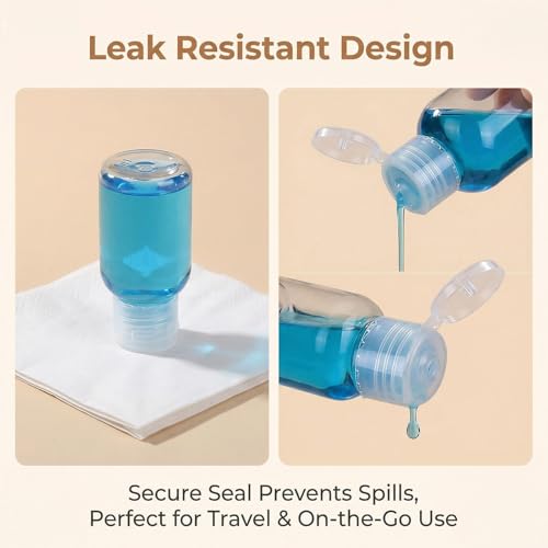 SYBL 24PCS 5ml/0.17oz(Non Squeezable) Empty Refillable Clear PET Plastic Flip Cap Dispenser Bottles Cosmetic Container Jar Pot Vial Sample Storage For Lotion Emulsion essential oil Facial Essence Perfume - Image 5