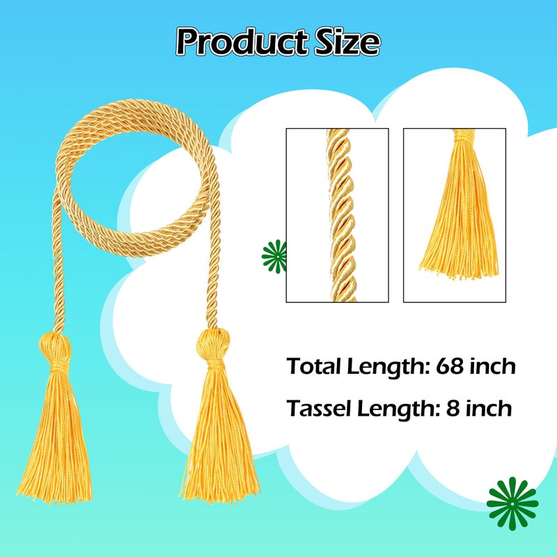 D DODOU Unisex Adult Matte Graduation Cap and Gown Set with Honor Cord Gold Stoles for College School Bachelor Graduates (Royal Blue, 45) - Image 4