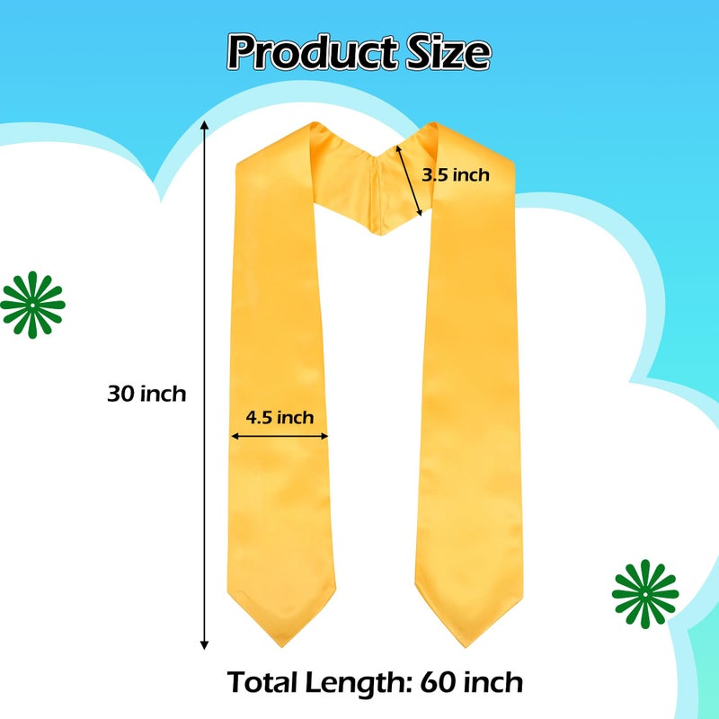 D DODOU Unisex Adult Matte Graduation Cap and Gown Set with Honor Cord Gold Stoles for College School Bachelor Graduates (Royal Blue, 45) - Image 5