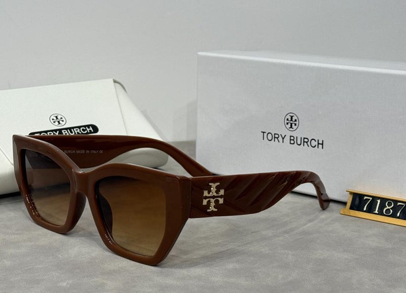 Burch TB TY7187U Cycling Sunglasses Miller Rectangle Sunglasses Women's Retro Sunglasses Brown - Image 1