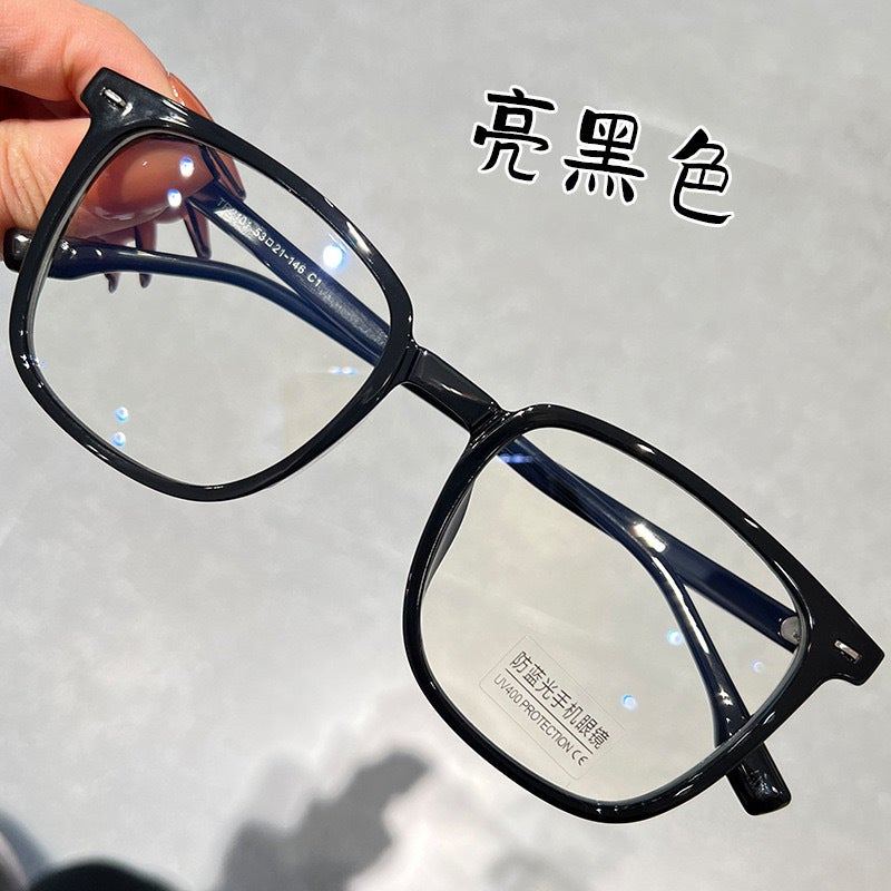 Black-Rimmed Glasses Men'S Ultra-Light Square-Frame Myopia Can Be Equipped With Universal Large Face Frosted Flat Glasses Frame Fashionable Women - Image 5