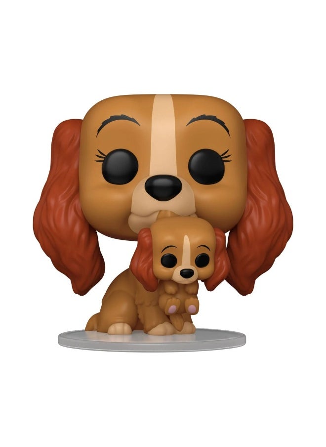Funko - Funko POP! Disney Lady and the Tramp Lady with Puppy 70th Anniversary Vinyl Figure (8.6 cm) - Image 1