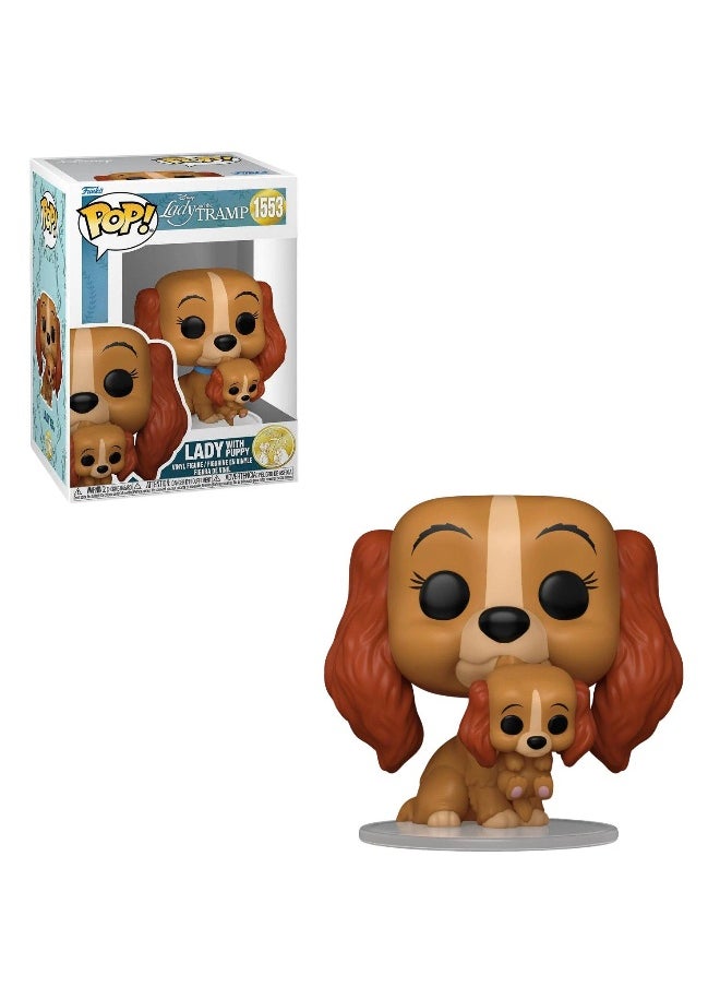 Funko - Funko POP! Disney Lady and the Tramp Lady with Puppy 70th Anniversary Vinyl Figure (8.6 cm) - Image 1