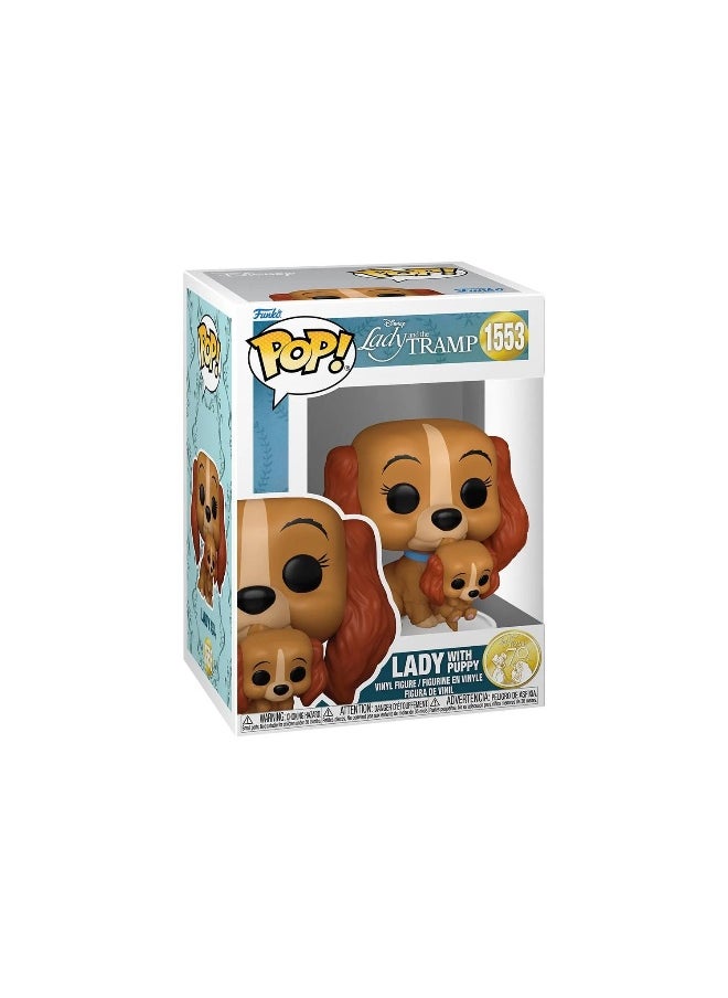 Funko - Funko POP! Disney Lady and the Tramp Lady with Puppy 70th Anniversary Vinyl Figure (8.6 cm) - Image 1