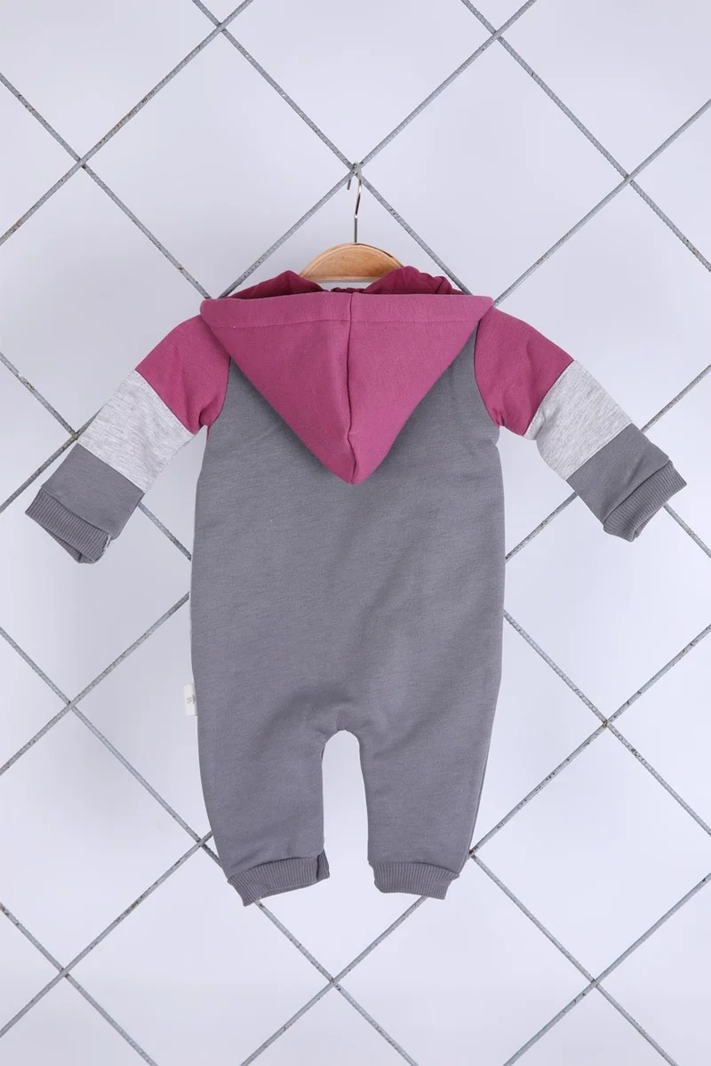 Baby Hola Babyhola Girl Boy Zipper Hooded Sports Jumpsuit 12645