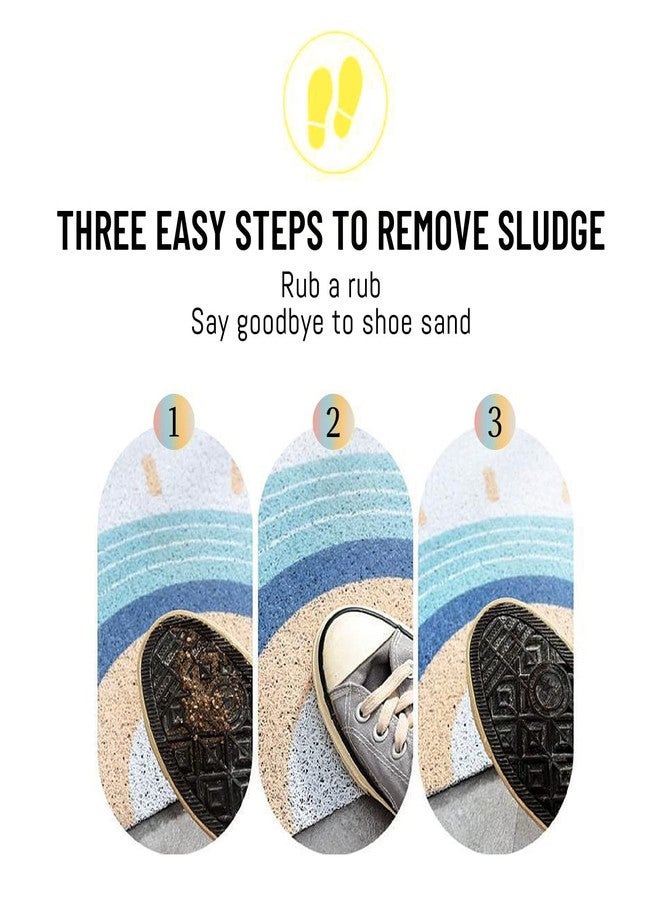 Buumin حصيرة باب نصف دائرية قوس قزح 15.7x31.5 بوصة | قاعدة PVC غير قابلة للانزلاق لثبات أفضل | تصميم جميل، سهل التنظيف، ومتين لحصيرة حمام ملونة للاستخدام في المنزل أو في الهواء الطلق - Image 5