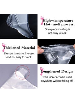 Ant 200-Piece Clear Plastic Disposable Foot Covers for Foot Pedicure Hot Spa Wax Treatment  - Image 3