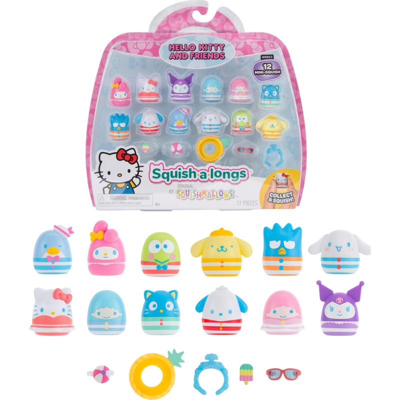 Squish-a-longs Squishalongs Hello Kitty and Friends Pool Party MiniSquish Accessory 12Pack - Image 3