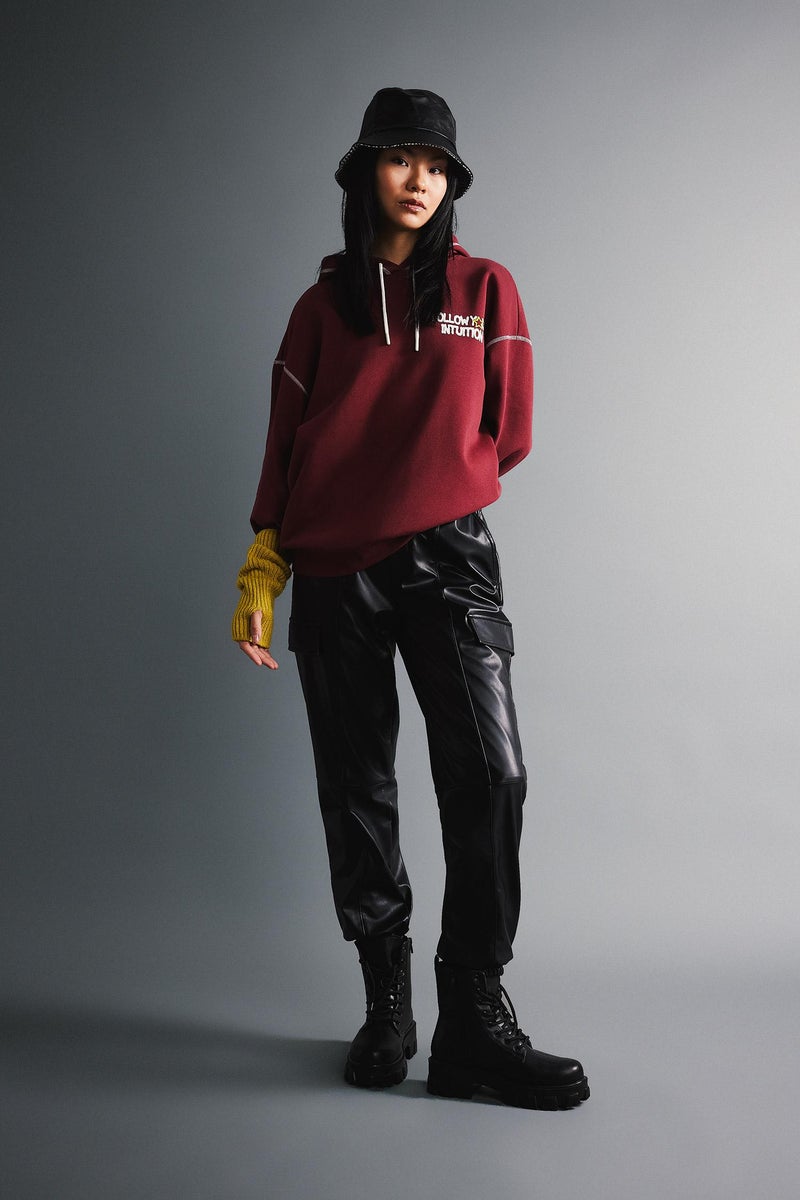 DeFacto Woman Cargo Jogger Faux Leather Trousers  - Image 3