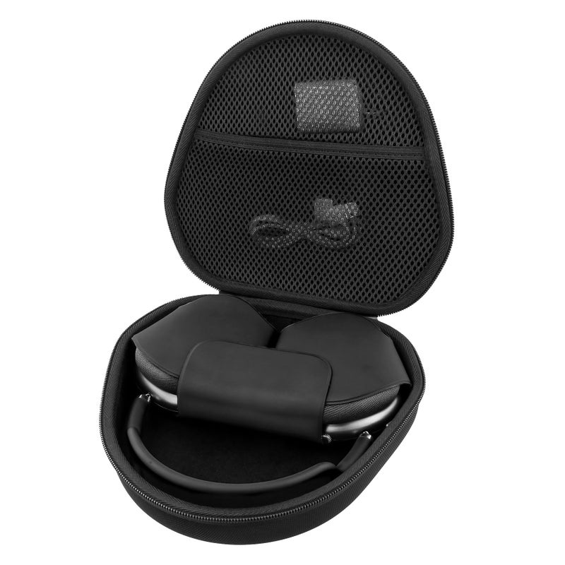 khanka Hard Carrying Case for Apple AirPods Max Wireless Over-Ear Headphones,Black Case - Image 1