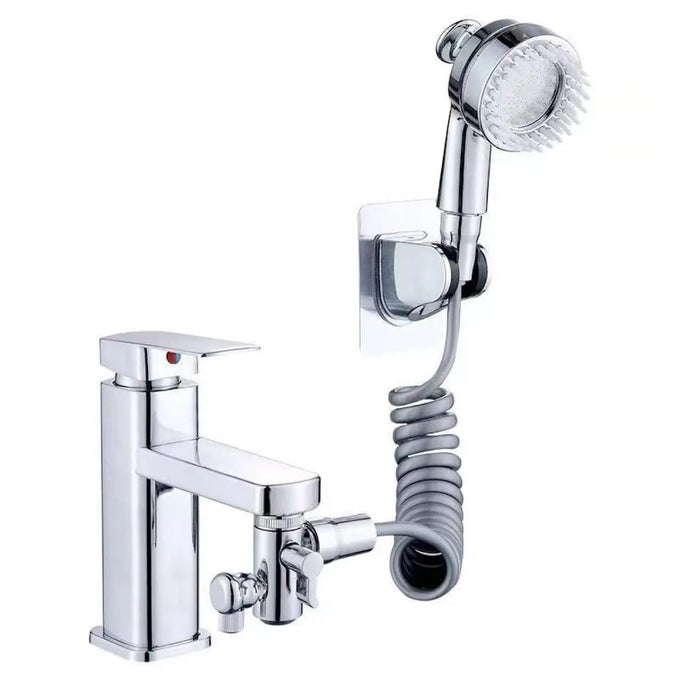 HAND SHOWER HOSE SPRAYER HEAD ATTACHES FAUCET LAUNDRY BATHROOM KITCHEN SPRAY 360 SHAMPOO HEADS SINK TAP WASHBASIN EXTERNAL DOUBLE CONTROL
