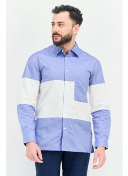 Selected Homme Men Regular Fit Long Sleeve Two Tone Casual Shirt, Multicolor  - Image 1