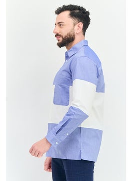Selected Homme Men Regular Fit Long Sleeve Two Tone Casual Shirt, Multicolor  - Image 3