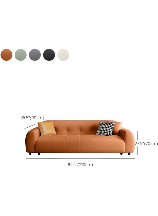 Ripple FURNITURE UAE Homes Minimalist Stain-Resistant Sofa in Solid Color with Two Matching Pillows (Off White)  - Image 2