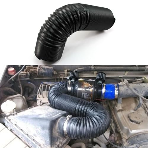 AotoKoop 25 inch Universal Cold Air Intake Pipe Flexible 63mm ID Intake Hose Adjustable 10 to 40 Length for Custom Performance Air Systems - Image 1