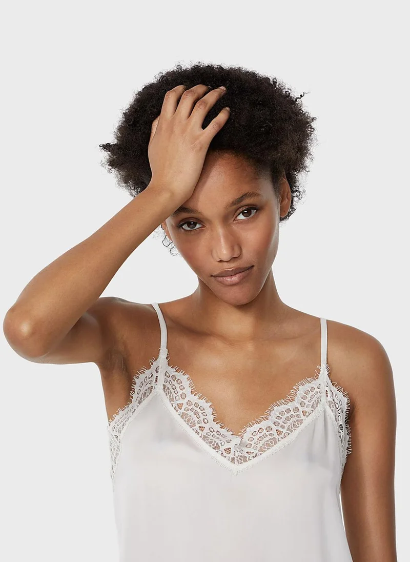 IKKS Lace Detail Trim Top
