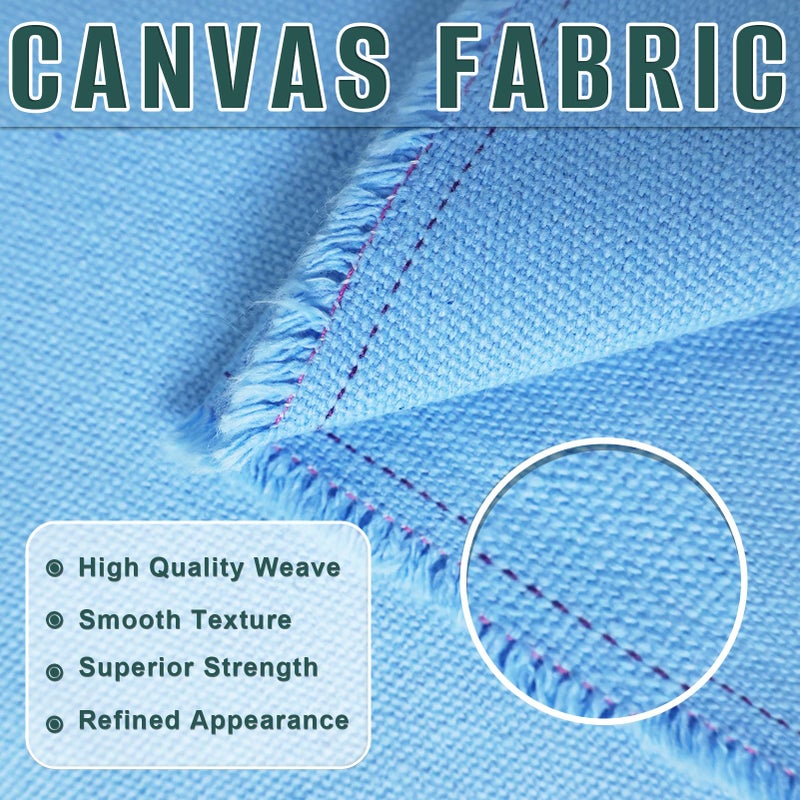 M Mute Touch 10oz Heavy Duty Cotton Canvas Fabric 60" x 40", Thick Cotton Duck Cloth for Painting, Sewing, Crafts, Tote Bags, Embroidery, Home Decor, Drop Cloth (Black) - Image 5