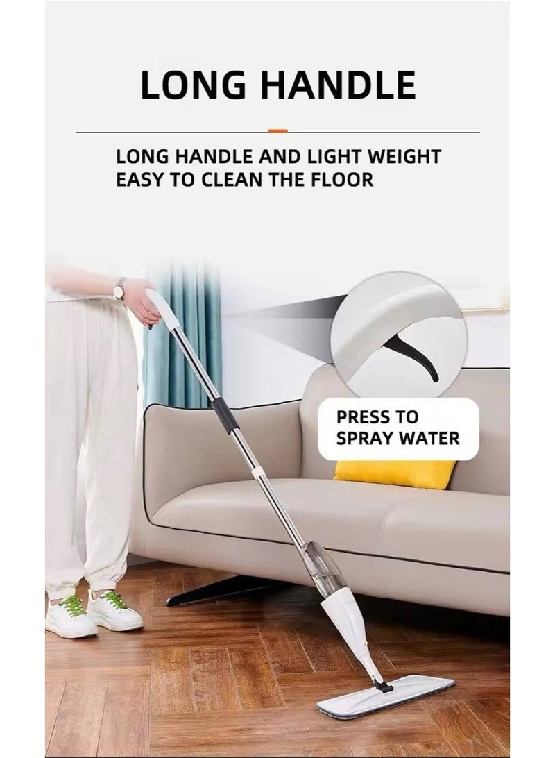 2-in-1 Spray Mop and Manual Carpet Sweeper with 360 Degree Rotating Head for Floor Cleaning and Polishing with Extra Microfiber Refill and Carpet Sweeping b - Image 2