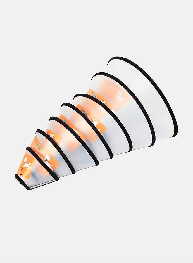 OUTAD Anti-Biting Grooming Protective Wound Healing Cone Collar Cover Clear/Black - Image 1