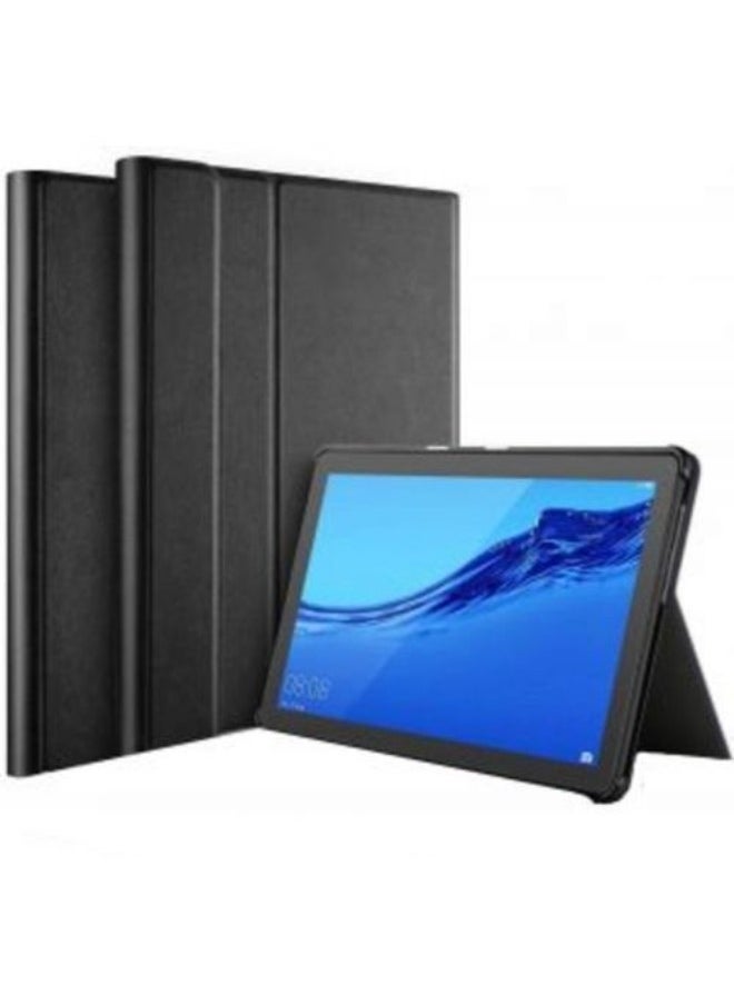 Generic - Leather Book Cover Case For Samsung Tab S7 Plus 12.4 - Black - Image 1