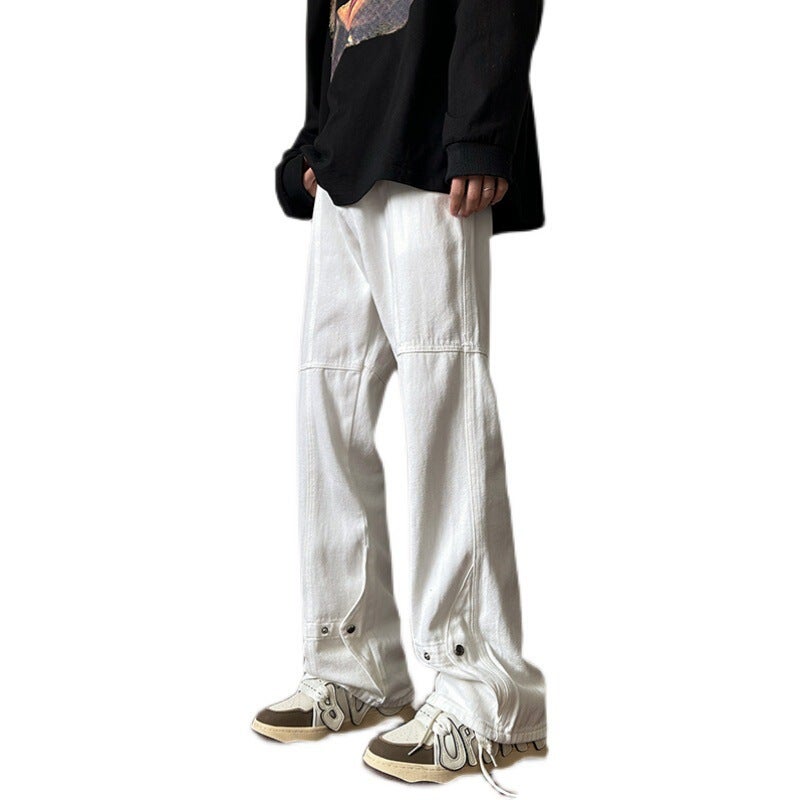 Unisex Classic Denim Jeans Loose Fit Daily Outdoor Wear - Image 4