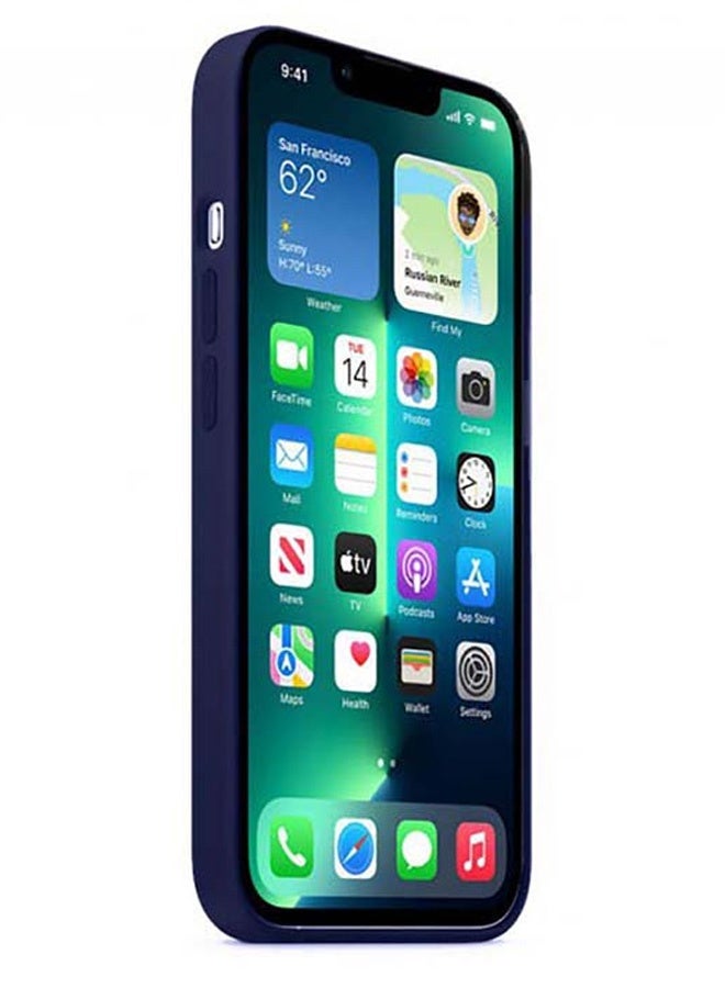 CATANES Protective Soft Silicone Case Cover for iPhone 13 Pro Max - Midnight Blue - Image 4