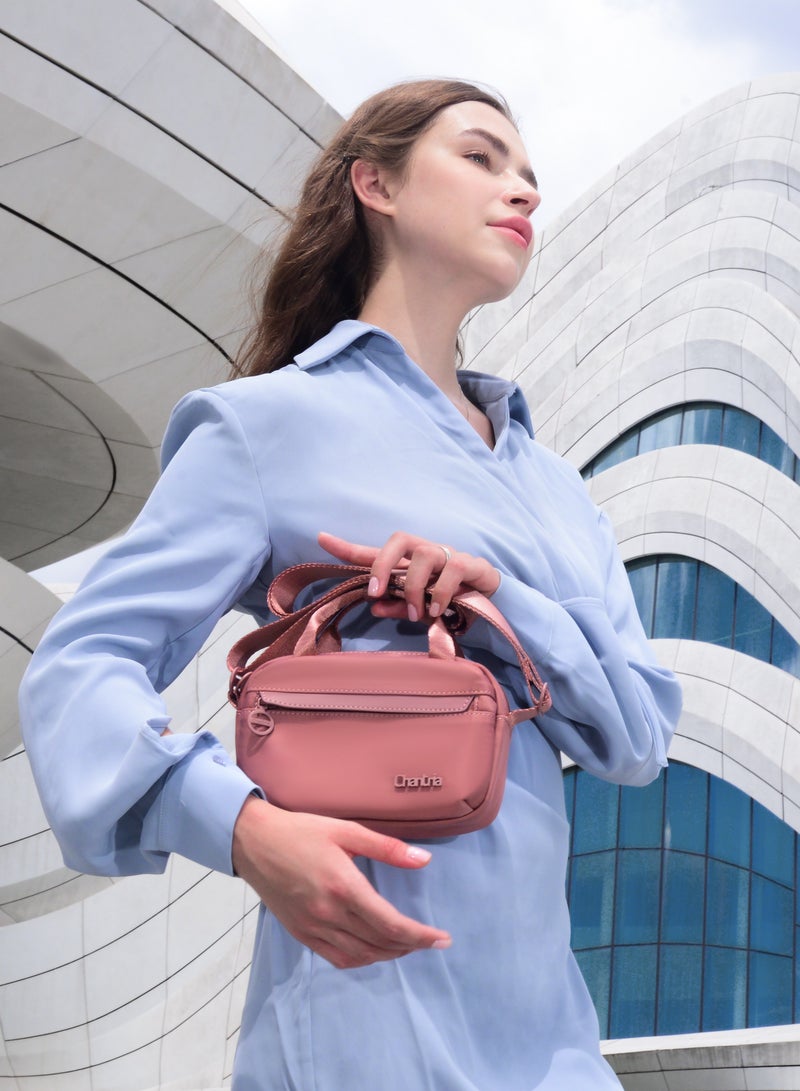 Chantria CB00771 Mini Handbag Shoulder Women's Crossbody Fashion Trendy for Travel Dailyuse Bag - Nostalgia Rose  - Image 2