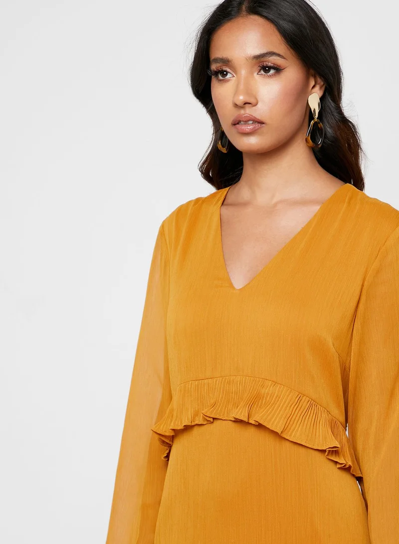 YAS Layered V-Neck Dress