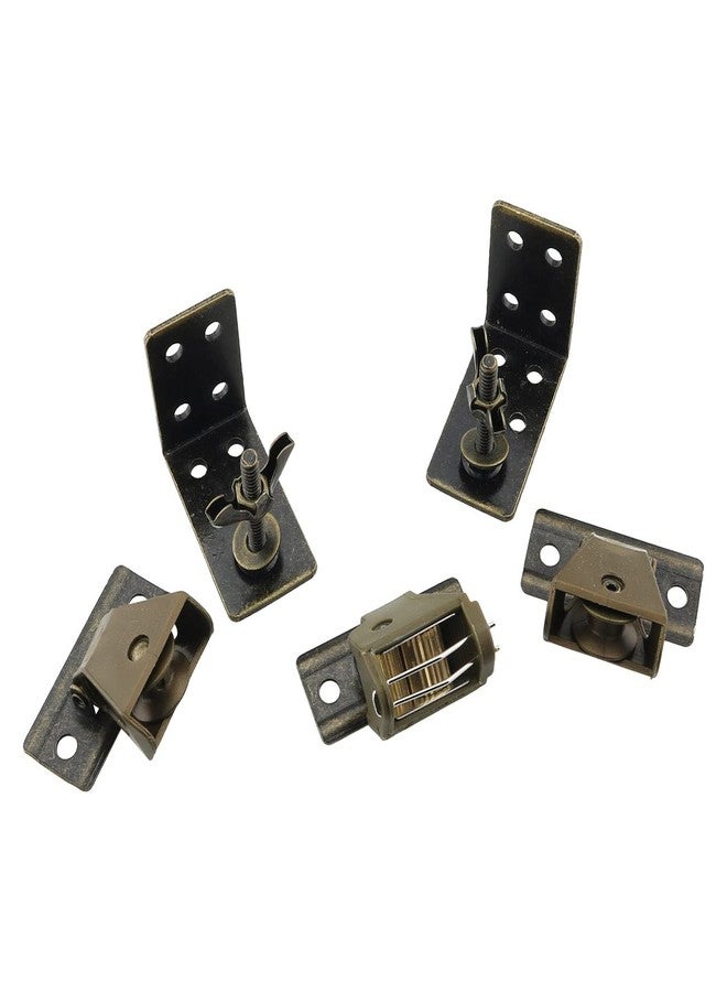 WHYHKJ 1SET Roman Shades, Window Treatment Hardware, Bamboo Roller Blind Accessory Lifter, Cord Idler Pulley Swivel Bracket for Woven Wood Shades and Bamboo Blinds (1 Lock, 2 Pulleys, 2 Mounts) - Image 3