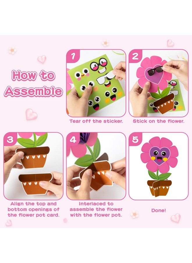 WATINC 24 Pack Mother' Day Spring Honeycomb Flower Craft Kits, Make Your Flowers Pot Gift Crafts Decor, DIY Flowers Appreciation Gifts Home School Classroom Art Activities for Kids - Image 3