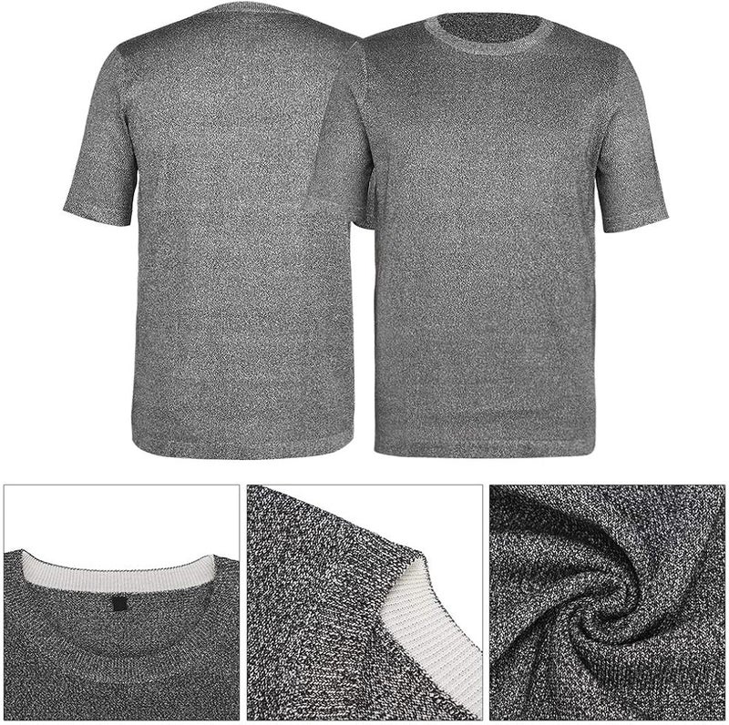 woobles Cut Resistant Clothing Clothes Stab Proof T shirt Safety Protection Round Neck Top Level 5 Protective T shirt for Workers - Image 3