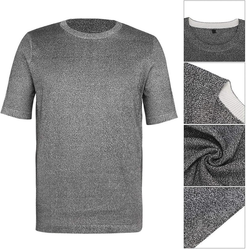woobles Cut Resistant Clothing Clothes Stab Proof T shirt Safety Protection Round Neck Top Level 5 Protective T shirt for Workers - Image 5