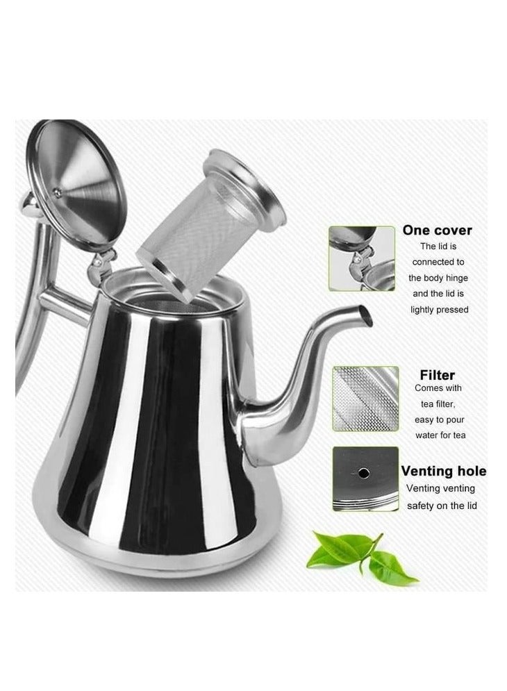Stove top stainless steel kettle 1.5L with filter - Image 3