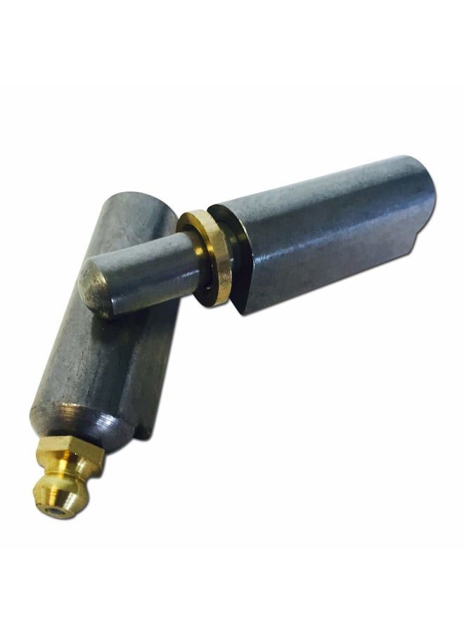 LavaLock 3 inch Steel Bullet Hinge with Zerk Grease Fitting and Bushing - Weld on for BBQ Smoker Pit Lid Door Tailgate Gate or Fence - Image 1