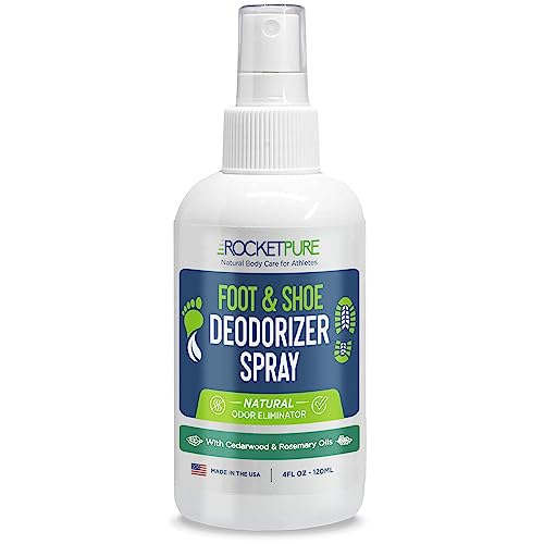Rocket Pure Natural Foot and Shoe Deodorizer Spray, Deodorant and Odor Eliminator for Smelly Feet, Smell Remover, Formulated with Essential Oils, Made in the USA, Cedar, 4 fl oz - Image 1