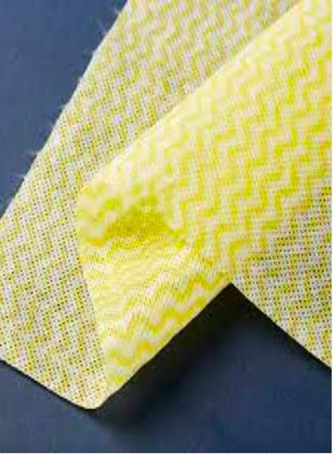 KUDIZE Non-Woven 50 GSM Kitchen Towels Tissue Roll Cleaning Wipes 80 Pulls Washable & Reusable for Home & Kitchen Cleansing Super Absorbent (Yellow, Pack Of - 1 Roll) - Image 5