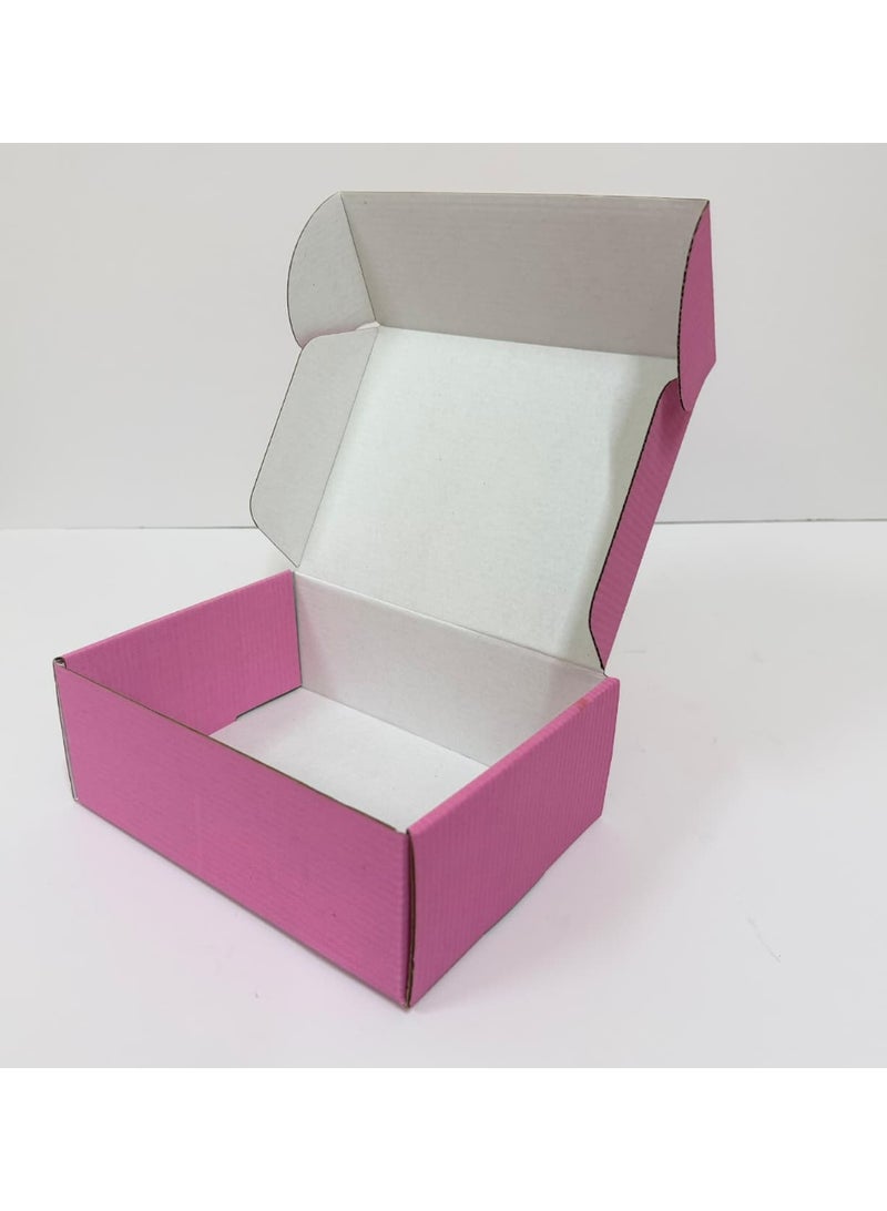 HYFY [25 PCS] pink Shipping Box Cardboard Box 22x16x8 cm mailer Cardboard Boxes Corrugated Box Cardboard Shipping Boxes Small Carton For Mailing Box Packaging E Commerce Moving Box gift packaging