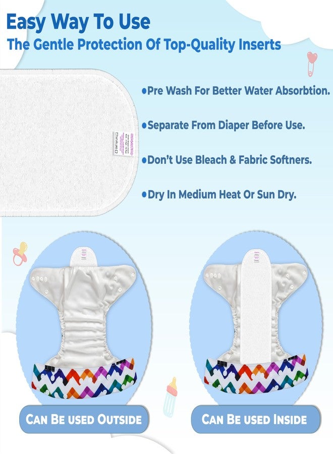 Bembika A Plus Printed Cloth Diaper with 3-Layer Micro Fiber Inserts for Babies Washable & Reusable Cloth Nappies for Baby Leakproof and Wetfree Adjustable Cloth Diapers -(BE2746) - Image 5