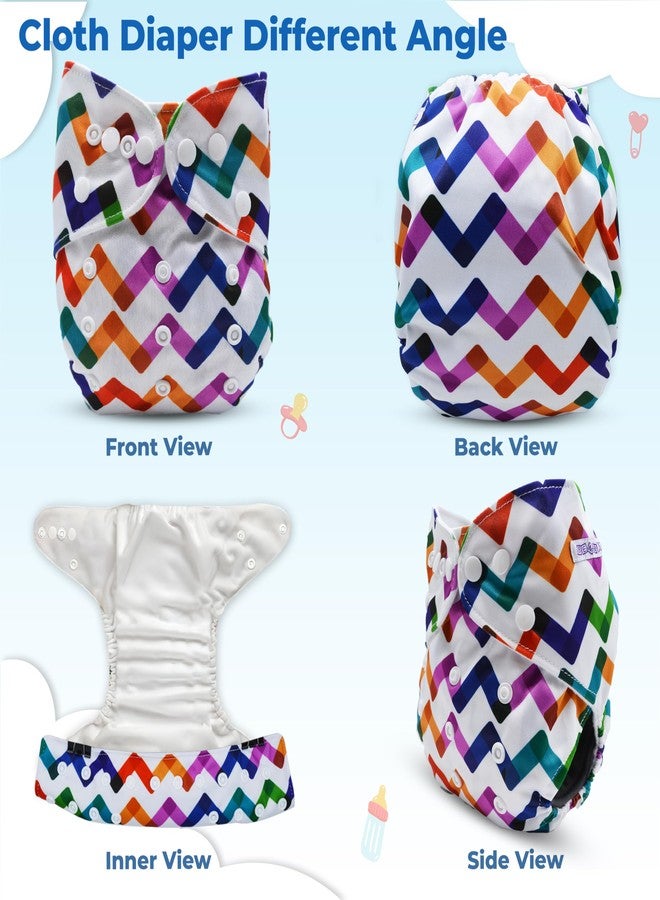 Bembika A Plus Printed Cloth Diaper with 3-Layer Micro Fiber Inserts for Babies Washable & Reusable Cloth Nappies for Baby Leakproof and Wetfree Adjustable Cloth Diapers -(BE2746) - Image 3