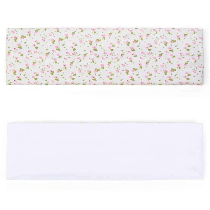 TERSE Fashion Women's Headbands for Short Hair Non Slip Elastic Floral Hairbands, Soft Fabric 2 Inches Thick Stripe Head Bands for Girls, Valentine's Day Heart Headbands - Image 2