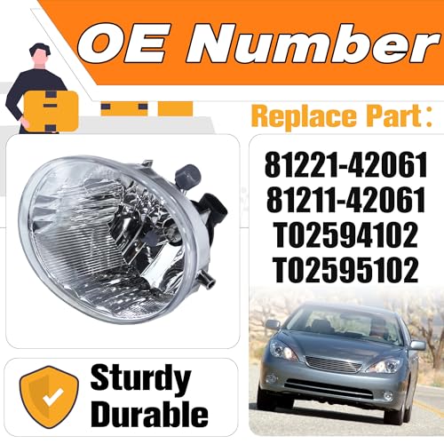 LEVANLIGHT Fog Lights Assembly Compatible With 04-05 Toyota Rav4/ 05-07 Toyota Avalon/ 06-09 Toyota 4 Runner/ 05-06 Lexus ES330 OEM Replacement Fog Lamps (2004-2005 RAV4) - Image 2